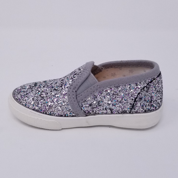 Cat & Jack Shoes Toddler Girls Madigan Slip On Glitter Sneakers